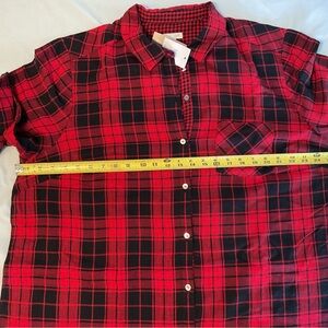 J. Jill Red and Black Checkered Women’s Shirt